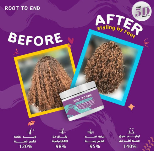 روت تو اند بلسم ليف ان لترطيب الشعر الجاف و المجعد 400 مل - Root to End